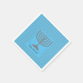 カスタムハヌカー |（ユダヤ教）メノラー紙 スタンダードカクテルナプキン (角)