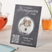 カスタムハネムーンカスタムファンドドッグフォトペット結婚ズ 台座サイン (インサイチュ)