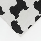 カスタムハバナ犬のシルエット フリースブランケット (角)