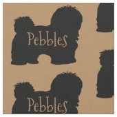 カスタムハバナ犬の織物 ファブリック (クローズアップ)