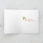 カスタムハミングバーズクリスマス シーズンカード (内部)