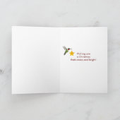 カスタムハミングバーズメリークリスマス シーズンカード (内部)