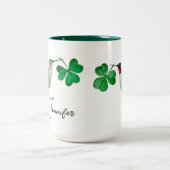 カスタムハミングバードとクローバー ツートーンマグカップ (中央)