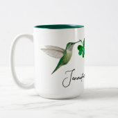 カスタムハミングバードとクローバー ツートーンマグカップ (左)
