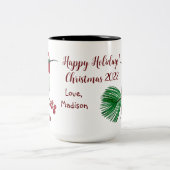 カスタムハミングバードクリスマス ツートーンマグカップ (中央)