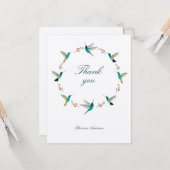 カスタムハミングバードサンキューカード カード (正面/裏面インサイチュ)