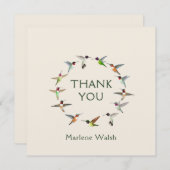 カスタムハミングバードサンキューカード サンキューカード (正面/裏面)