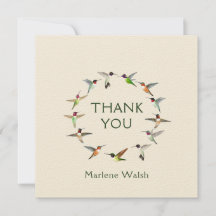 カスタムハミングバードサンキューカード