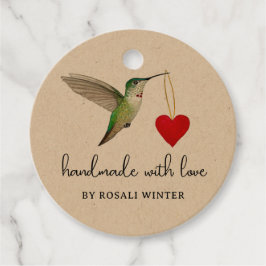 カスタムハミングバードメッセージカード フェイバータグ