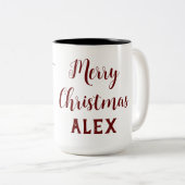 カスタムハミングバードメリークリスマス ツートーンマグカップ (正面右)