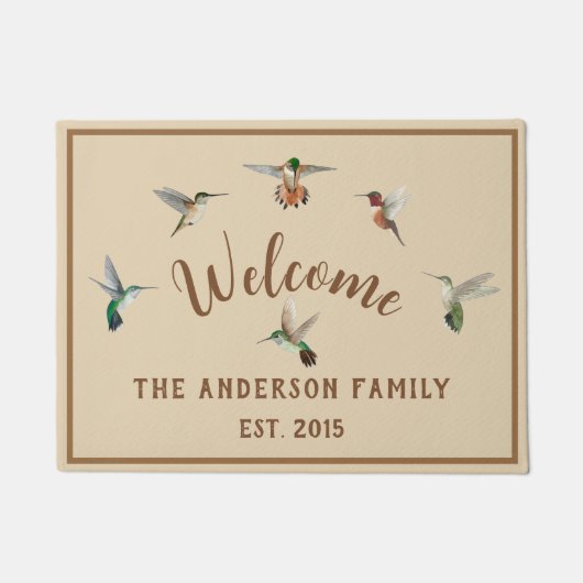 カスタムハミングバード ドアマット (正面)