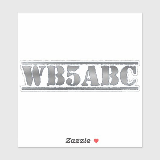 カスタムハムコールサイン シール (シート)