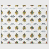 カスタムハリーポッター | ホグワーツクレスト – クリスマス ラッピングペーパー (フラット)