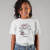 カスタムハロウィンかわいい幽霊ガールズスウェットシャツ Tシャツ