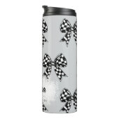 カスタムハロウィンのグレーがチェックされた弓コケット タンブラー (回転右)