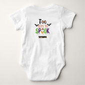 カスタムハロウィンのボディースーツ、カスタムハロウィーンギフト ベビーボディスーツ (裏面)