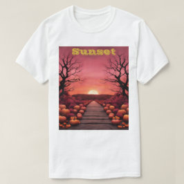 カスタムハロウィンサンセットTシャツ Tシャツ