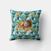 カスタムハロウィンベビー引用文付きフォト枕 クッション (裏面)