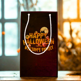 カスタムハロウィンモンスターのオリジナルメッセージ スモールペーパーバッグ