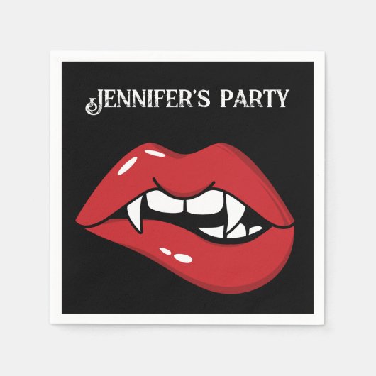 カスタムハロウィンヴァンパイア スタンダードカクテルナプキン (正面)