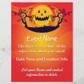 カスタムハロウィン不気味ムーン チラシ (裏面)