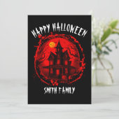 カスタムハロウィン幽霊のよく出るハウスファミリーパーティー 招待状 (スタンド正面)