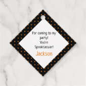 カスタムハロウィン感謝していユークラシックスラウンドステッカー フェイバータグ (裏面)