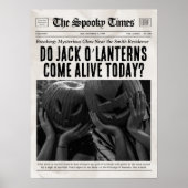 カスタムハロウィン新聞壁画芸術ジャックオランタン ポスター (正面)