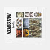 カスタムハロウィン8フォトコラージュ フリースブランケット (正面(横))