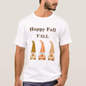 カスタムハロウィン+ノーム+パンプキン+葉 Tシャツ (正面)