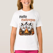 カスタムハロウィンTシャツ（テキスト入れられるよ） Tシャツ (正面)