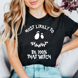 カスタムハロウィンTシャツ Most Likely To Tシャツ