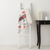 カスタムハロウィーンかわいい幽霊ボーンキャンドルカンプキン シェルパブランケット (インサイチュ)