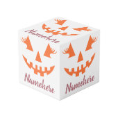 カスタムハロウィーンのカボチャのちょうちんガーリーパンプキンハロウィーン フォトキューブ (正面アングル)