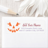 カスタムハロウィーンのカボチャのちょうちんガーリーパンプキンハロウィーン ラベル (インサイチュ)