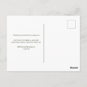 カスタムハロウィーンの古い招待ファッションド状 ポストカード (裏面)