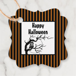 カスタムハロウィーンフクロウオンブランチwith月 フェイバータグ