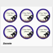 カスタムハロウィーン猫シール ラウンドシール (シート)