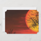 カスタムハロウィーン結婚式の誘い夜チケット 招待状 (裏面)