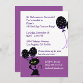 カスタムハロウィーン誕生日パーティーの招待 招待状 (正面/裏面)