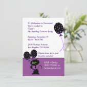 カスタムハロウィーン誕生日パーティーの招待 招待状 (スタンド正面)