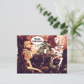 カスタムハロウィーン骨格組み込みカード シーズンポストカード (スタンド正面)