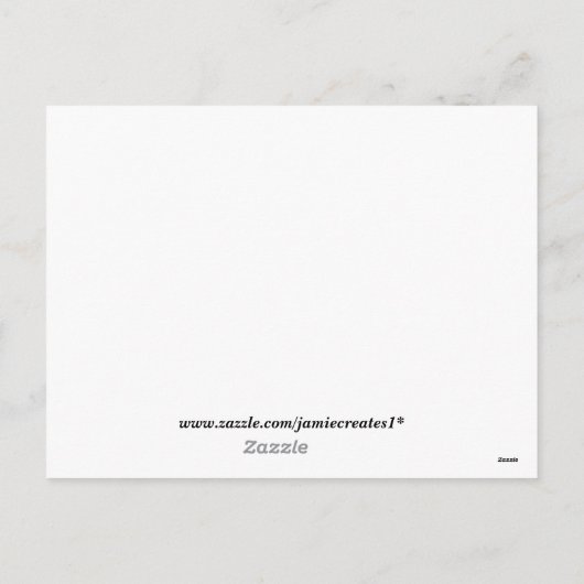 カスタムハロウィーン骨格組み込みカード シーズンポストカード (裏面)