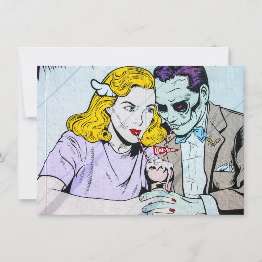 カスタムハロウィーン·テー結婚メド 招待状 (正面)