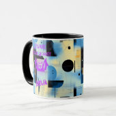 カスタムハロウィーン – ネオンパープルこうもりナイトロースト マグカップ (正面左)