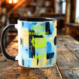 カスタムハロウィーン – ネオンライムこうもりナイトロースト マグカップ