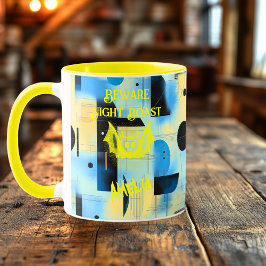 カスタムハロウィーン – ブライトイエローこうもりナイトロースト マグカップ