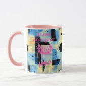 カスタムハロウィーン – ホットピンクこうもりナイトロースト マグカップ (左)