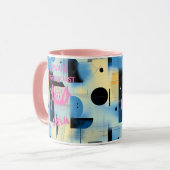 カスタムハロウィーン – ホットピンクこうもりナイトロースト マグカップ (正面左)