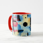 カスタムハロウィーン – レッド鮮やかこうもりナイトロースト マグカップ (正面左)